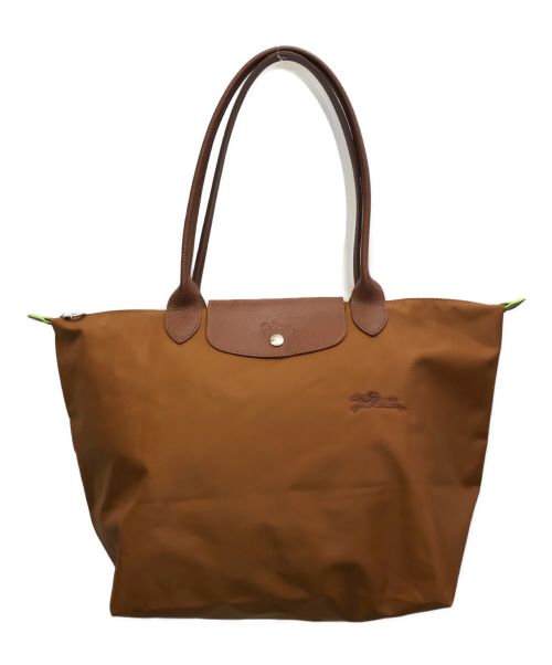 LONGCHAMP（ロンシャン）LONGCHAMP (ロンシャン) ナイロントートバッグ/コニャック - リサイクルキャンバス ブラウンの古着・服飾アイテム