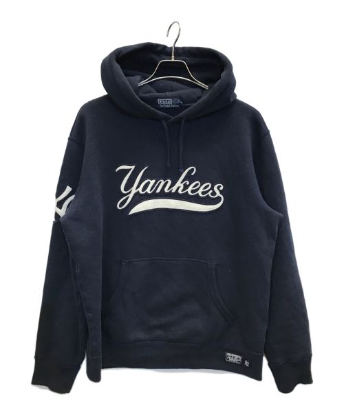 POLO RALPH LAUREN（ポロ・ラルフローレン）POLO RALPH LAUREN (ポロ・ラルフローレン) NEW YORK YANKEES LOGO PARKA ネイビー サイズ:Mの古着・服飾アイテム