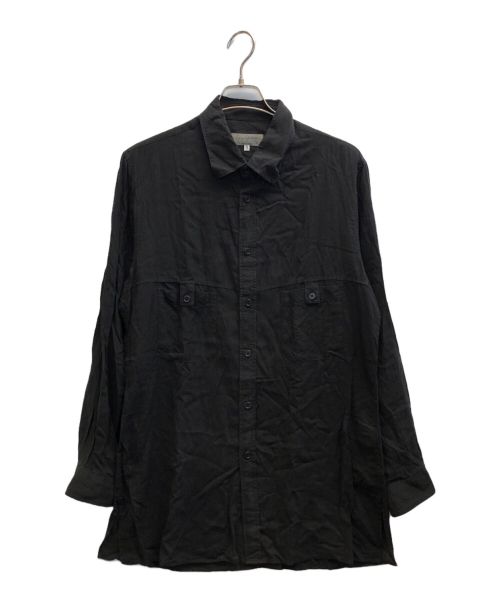 Yohji Yamamoto pour homme（ヨウジヤマモト プールオム）Yohji Yamamoto pour homme (ヨウジヤマモト プールオム) 20AW TAB POCKET SHIRTS ブラック サイズ:Mの古着・服飾アイテム