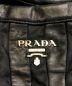 中古・古着 PRADA (プラダ) クリムソン ポコノ プラチェーン トートバッグ ブラック：30000円