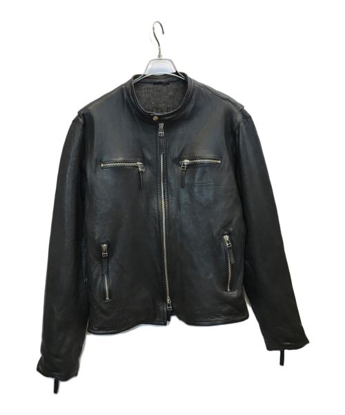 THE JACK Leathers（ザ ジャック レザー）THE JACK Leathers (ザ ジャック レザー) シングルライダースジャケット ブラック サイズ:56の古着・服飾アイテム