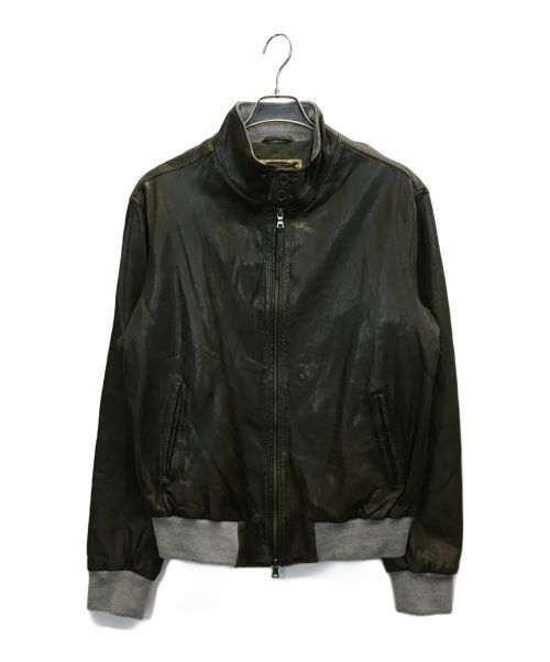 PROLEATHER（プロレザー）PROLEATHER (プロレザー) シングルライダースジャケット カーキ サイズ:XLの古着・服飾アイテム