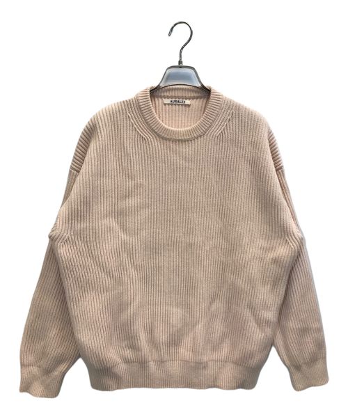 AURALEE（オーラリー）AURALEE (オーラリー) SUPER FINE WOOL RIB KNIT BIG P/O ピンク サイズ:1の古着・服飾アイテム