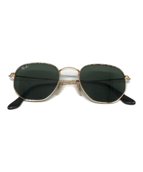 RAY-BAN（レイバン）RAY-BAN (レイバン) Hexagonal Flat ゴールド×ブラック サイズ:48□21 140の古着・服飾アイテム