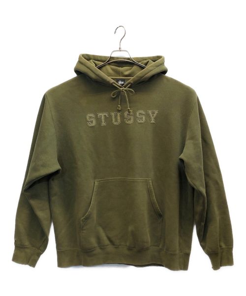 stussy（ステューシー）stussy (ステューシー) 00s プルオーバーパーカー グリーン サイズ:XLの古着・服飾アイテム