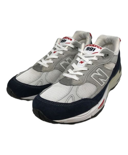 NEW BALANCE（ニューバランス）NEW BALANCE (ニューバランス) 991 ローカットスニーカー ホワイト×ネイビー サイズ:US7 1/2の古着・服飾アイテム