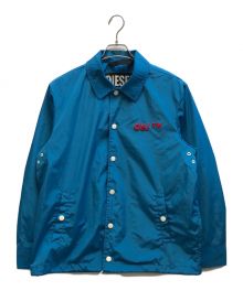 DIESEL（ディーゼル）の古着「dslロゴ コーチジャケット」｜ブルー