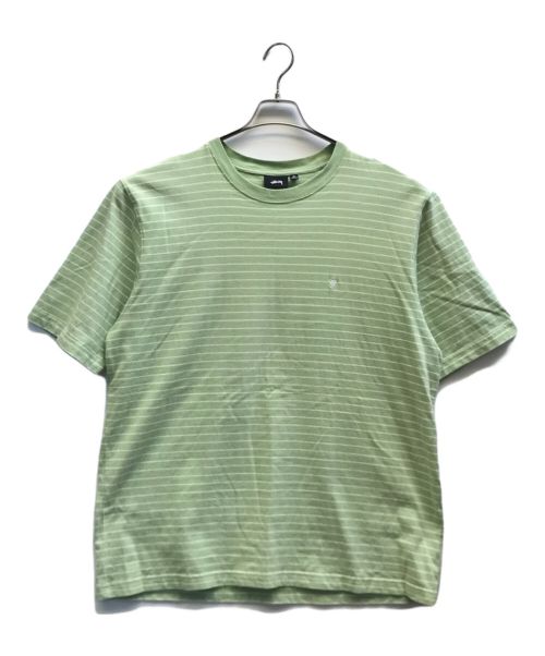 stussy（ステューシー）stussy (ステューシー) ボーダーTシャツ グリーン サイズ:XLの古着・服飾アイテム