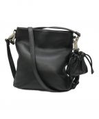 MAISON SPECIALメゾンスペシャル）の古着「2WAY Leather Mini Shoulder Bag With Drawstring Charm ショルダーバッグ」｜ブラック