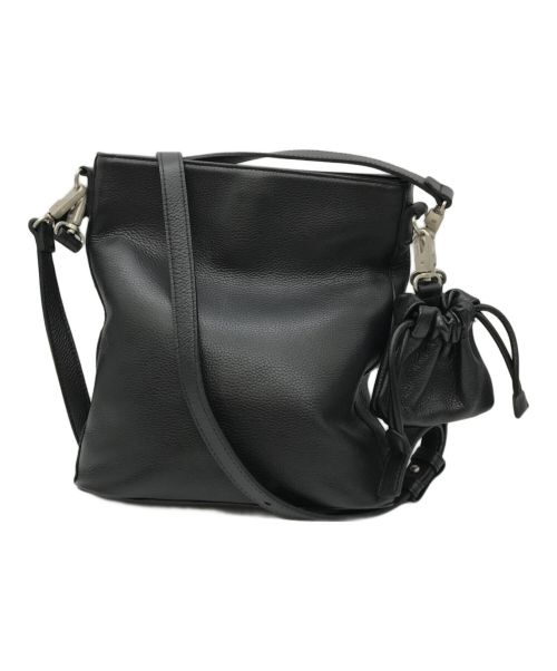 MAISON SPECIAL（メゾンスペシャル）MAISON SPECIAL (メゾンスペシャル) 2WAY Leather Mini Shoulder Bag With Drawstring Charm ショルダーバッグ ブラックの古着・服飾アイテム