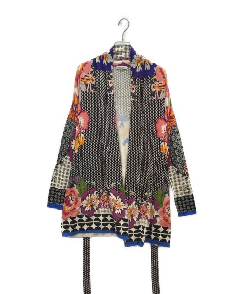 ETRO（エトロ）ETRO (エトロ) 総柄シルク混カーディガン マルチカラー サイズ:40の古着・服飾アイテム