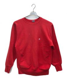 Champion REVERSE WEAVE（チャンピオン リバースウィーブ）の古着「90sクルーネックプリントスウェット」｜レッド