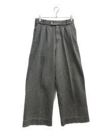 soerte（ソエルテ）の古着「Flare black fade denim」｜グレー