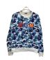 A BATHING APE（アベイシングエイプ）の古着「ABC CAMO SHARK CREWNECK」｜ブルー