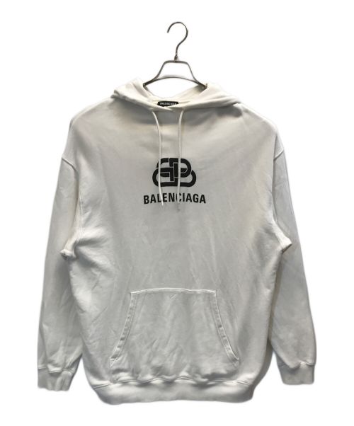 BALENCIAGA（バレンシアガ）BALENCIAGA (バレンシアガ) BBロゴプルオーバーパーカー ホワイト サイズ:XXSの古着・服飾アイテム