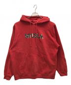 stussyステューシー）の古着「00s プルオーバーパーカー」｜レッド