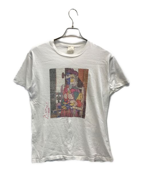 The Art of PICASO（ザ アート オブ ピカソ）The Art of PICASO (ザ アート オブ ピカソ) 90s プリントTシャツ ホワイト サイズ:Mの古着・服飾アイテム