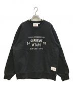 SUPREME×WTAPSシュプリーム×ダブルタップス）の古着「21AW Crewneck スウェット」｜ブラック