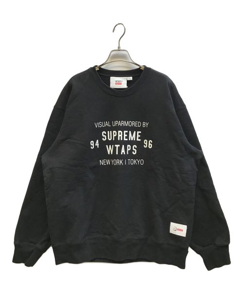 SUPREME（シュプリーム）SUPREME (シュプリーム) WTAPS (ダブルタップス) 21AW Crewneck スウェット ブラック サイズ:Lの古着・服飾アイテム