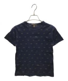 LOUIS VUITTON（ルイ ヴィトン）の古着「LVロゴ Tシャツ」｜ネイビー