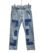 NOMA t.d.ノーマティーディー）の古着「Bandana Embroidery Denim Pants」｜インディゴ