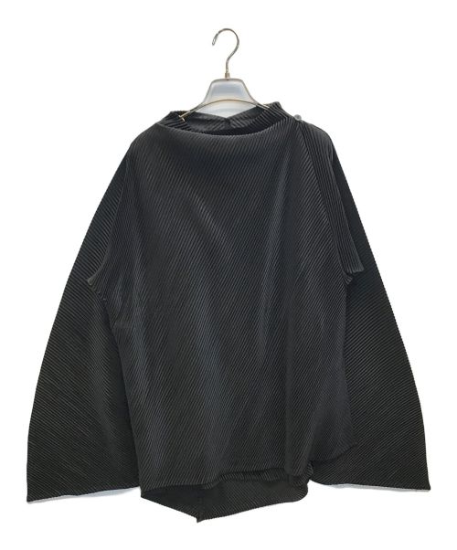 ISSEY MIYAKE（イッセイミヤケ）ISSEY MIYAKE (イッセイミヤケ) プリーツカーディガン ブラック サイズ:3の古着・服飾アイテム