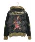 Ed Hardy (エド ハーディー) ジップパーカー ブラック×ベージュ サイズ:L：8000円