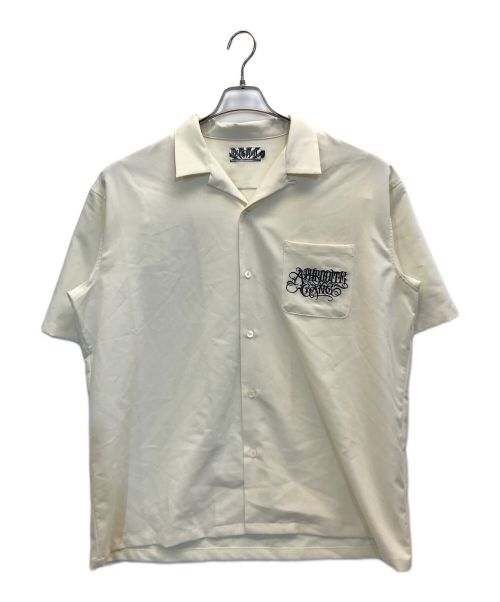 BUDSPOOL（バッズプール）BUDSPOOL (バッズプール) CLASSIC LOGO S/S OPEN COLLAR SHIRT アイボリー サイズ:XLの古着・服飾アイテム