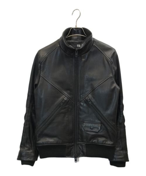 AVIREX（アヴィレックス）AVIREX (アヴィレックス) PDW DEFENSIVE LEATHER JACKET ブラック サイズ:Lの古着・服飾アイテム