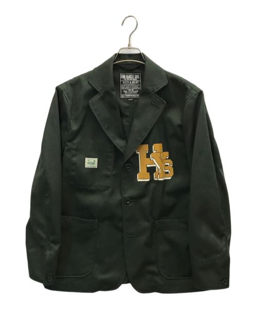 Hysteric Glamour（ヒステリックグラマー）Hysteric Glamour (ヒステリックグラマー) HYS COLLEGE カバーオールジャケット グリーン サイズ:Mの古着・服飾アイテム