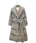 HER LIP TO（ハーリップトゥ）の古着「Loop Yarn Tweed Belted Down Coat」｜ホワイト×ブラック