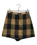 HER LIP TOハーリップトゥ）の古着「Etoile Block Check Skort」｜ブラウン×ブラック