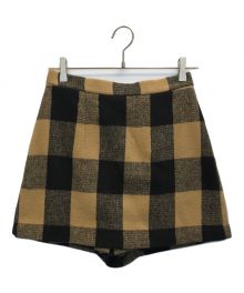 HER LIP TO（ハーリップトゥ）の古着「Etoile Block Check Skort」｜ブラウン×ブラック