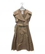 HER LIP TOハーリップトゥ）の古着「Sleeveless Twill Trench Dress」｜ベージュ