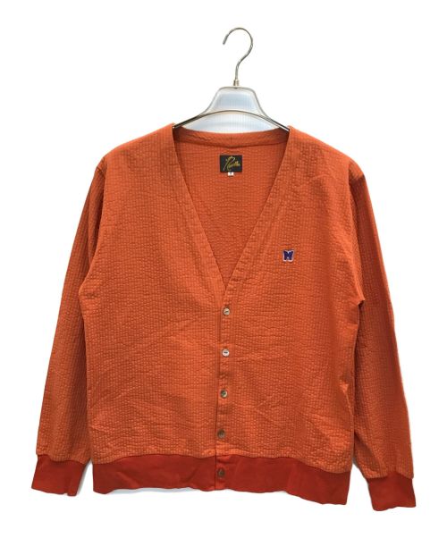 Needles（ニードルズ）Needles (ニードルズ) V Neck Cardigan - C/PE Sucker Jersey オレンジ サイズ:Sの古着・服飾アイテム