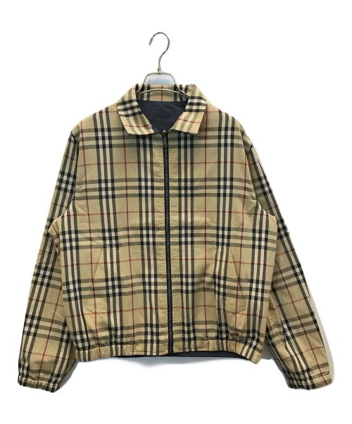 BURBERRY LONDON（バーバリーロンドン）BURBERRY LONDON (バーバリーロンドン) ノバチェックリバーシブルブルゾン ベージュ×ネイビー サイズ:-の古着・服飾アイテム