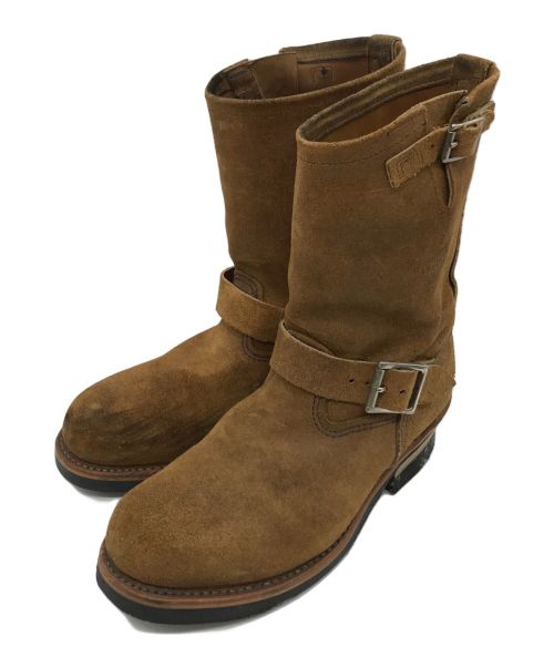 RED WING（レッドウィング）RED WING (レッドウィング) スウェードエンジニアブーツ ブラウン サイズ:8Dの古着・服飾アイテム