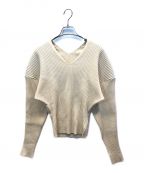 CLANEクラネ）の古着「V NECK DOLMAN KNIT TOPS」｜ベージュ