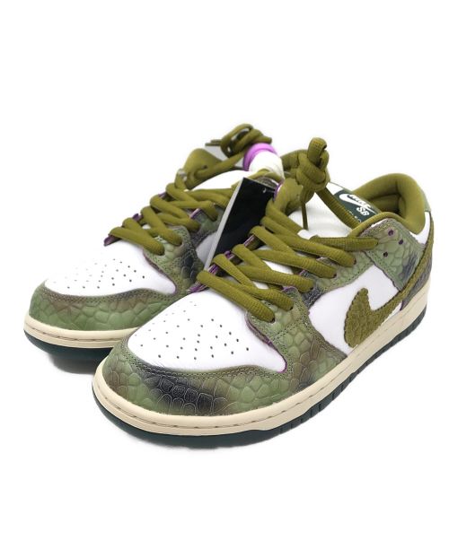 NIKE（ナイキ）NIKE (ナイキ) SB DUNK LOW PRO QS オリーブ×ホワイト サイズ:US10 未使用品の古着・服飾アイテム