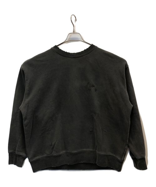 THE JEAN PIERRE（ジャンピエール）THE JEAN PIERRE (ジャンピエール) Pigmentdye Grunge Destroy Sweat Shirt グレー サイズ:5の古着・服飾アイテム