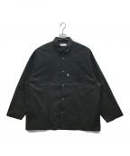 Graphpaperグラフペーパー）の古着「Stretch Typewriter L/S Oversized Box Shirt」｜ブラック