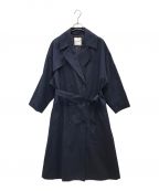 CLANEクラネ）の古着「BACK FRILL TRENCH COAT」｜ネイビー