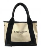 BALENCIAGAバレンシアガ）の古着「ネイビーカバスXS/ハンドバッグ」｜アイボリー