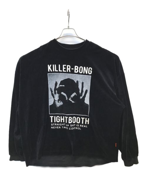 TIGHTBOOTH PRODUCTION（タイトブースプロダクション）TIGHTBOOTH PRODUCTION (タイトブースプロダクション) KILLER-BONG (キラーボング) HAND SIGN VELOUR LS ブラック サイズ:XLの古着・服飾アイテム