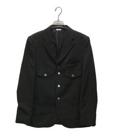 COMME des GARCONS HOMME DEUX（コムデギャルソン オム ドゥ）の古着「ウールギャバジンドッキングジャケット」｜ブラック