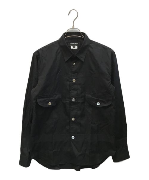 COMME des GARCONS HOMME DEUX（コムデギャルソン オム ドゥ）COMME des GARCONS HOMME DEUX (コムデギャルソン オム ドゥ) 綿ブロード ドッキングシャツ ブラック サイズ:Mの古着・服飾アイテム