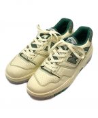 NEW BALANCE×Aime Leon Doreニューバランス×エメ レオン ドレ）の古着「550ローカットスニーカー」｜アイボリー×グリーン