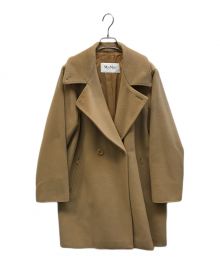 MaxMara（マックスマーラ）の古着「カシミヤブレンドダブルブレストコート」｜ブラウン