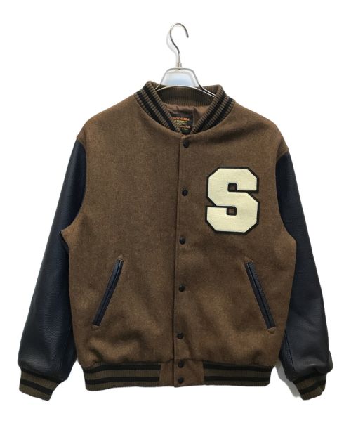 skookum（スクーカム）skookum (スクーカム) STADIUM JACKET AWARD JACKET ブラウン サイズ:XLの古着・服飾アイテム