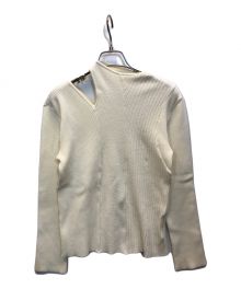 AKIRA NAKA（アキラナカ）の古着「Avril irregular panel knit PO IV」｜アイボリー